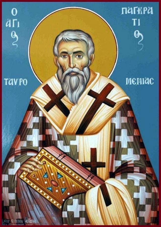 Sf. Sfinţiţi Mc. Pangratie, Episcopul Tavromeniei