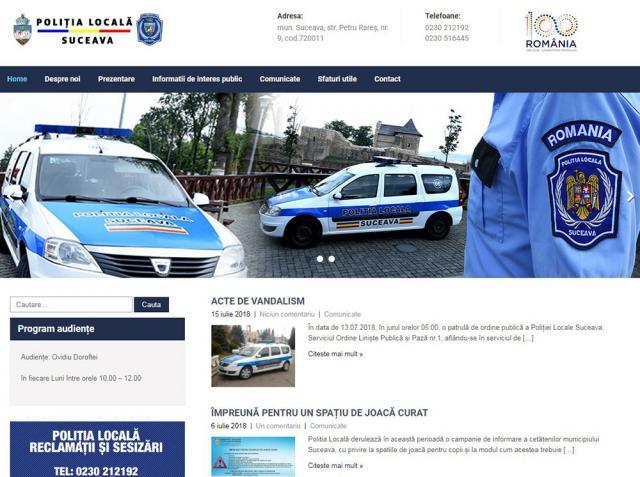 Site-ul Poliției Locale Suceava