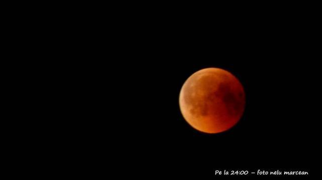 Luna sângerie, vizibilă clar la Suceava - Foto Nelu Marcean