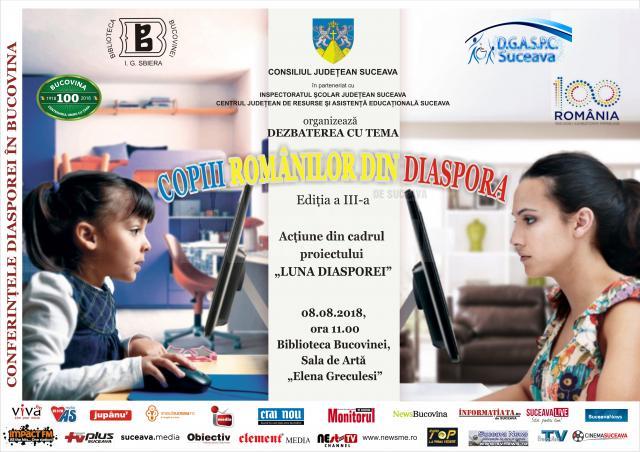 Dezbaterea "Copiii românilor din Diaspora", la Biblioteca Bucovinei