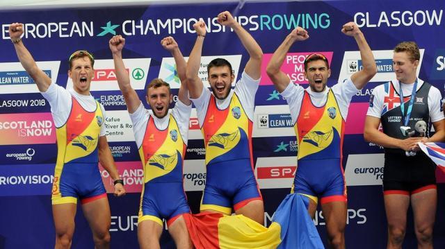 Cosmin Pascari, alături de alţi doi canotori din judeţul Suceava, Ştefan-Constantin Berariu, Mihai-Vasile Ţigănescu, dar şi Ciprian Huc au câştigat aurul european la 4 rame