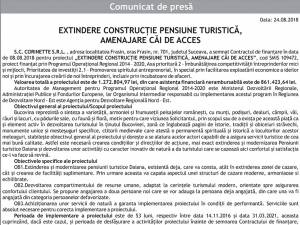 EXTINDERE CONSTRUCȚIE PENSIUNE TURISTICĂ, AMENAJARE CĂI DE ACCES