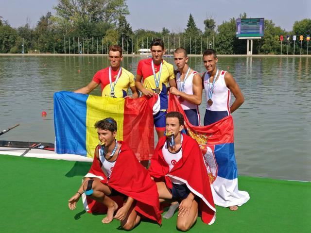 Viorel Georgel Iacob (stânga sus) de la CSM Suceava a câştiga doua medalii de bronz la Balcaniadă