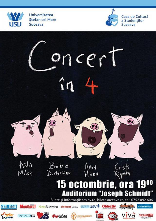"Concert în 4", cu Ada Milea și invitații săi