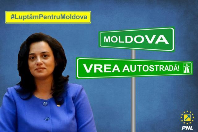 Angelica Fădor anunţă că PNL vrea ca autostrada Ungheni - Iași - Târgu Mureş să fie declarată obiectiv de interes naţional