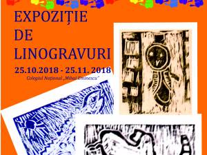 Vernisajul Expoziției de gravură, cu lucrări realizate de copii, la Colegiul Național ”Mihai Eminescu”