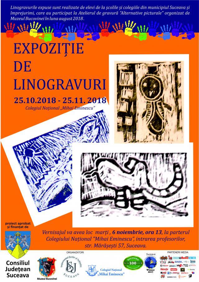 Vernisajul Expoziției de gravură, cu lucrări realizate de copii, la Colegiul Național ”Mihai Eminescu”