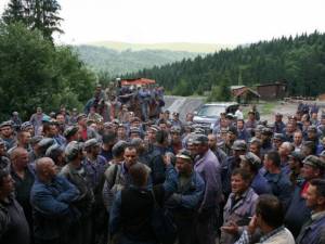 Mineri în grevă