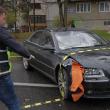 Autoturismul Audi cu care a acroşat în plin cele două victime pe trecerea de pietoni