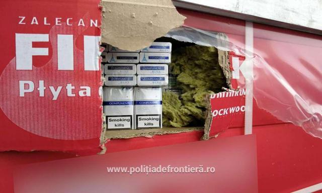 Captură record de țigări de contrabandă în PTF Siret: aproape un milion de pachete care fuseseră ascunse în două tiruri poloneze