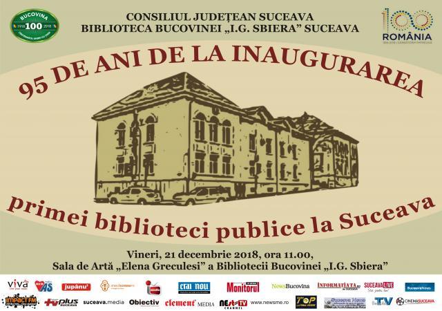 95 de ani de la inaugurarea primei biblioteci publice la Suceava