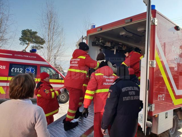 La evacuarea pacienţilor, a fost folosită o ambulanță pentru victime multiple