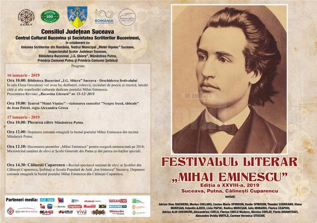 Festivalul Literar „Mihai Eminescu”, ediţia a XXVIII-a