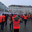 142 de suceveni, reprezentanţi ai transportatorilor de mărfuri din judeţ, au protestat ieri, la Bruxelles, în faţa Parlamentului European