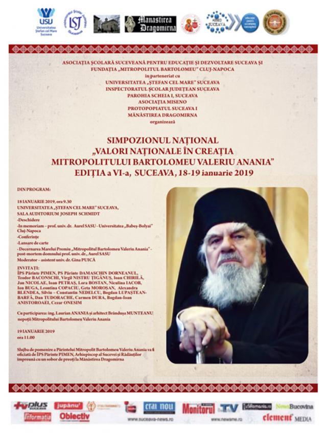 Simpozionul Naţional "Valori Naţionale în creaţia Mitropolitului Bartolomeu Valeriu Anania”, ediţia a VI-a