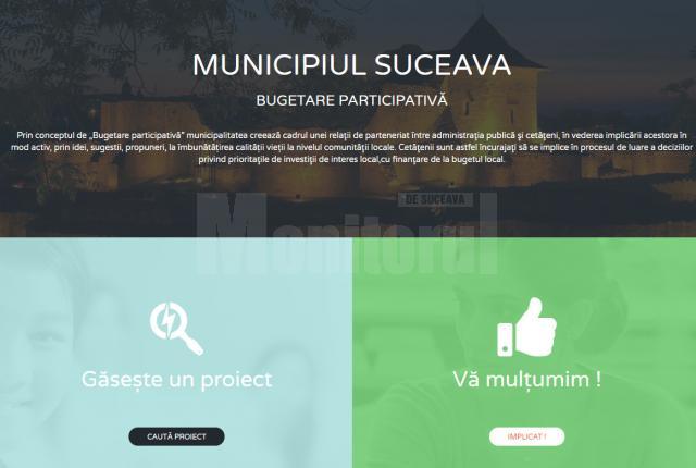 Platforma online pentru bugetul participativ al Sucevei