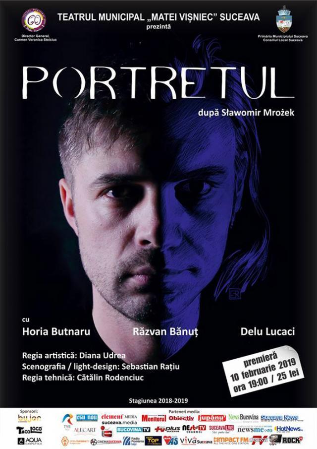 O nouă premieră - „Portretul”, pe scena Teatrului Municipal „Matei Vişniec” Suceava