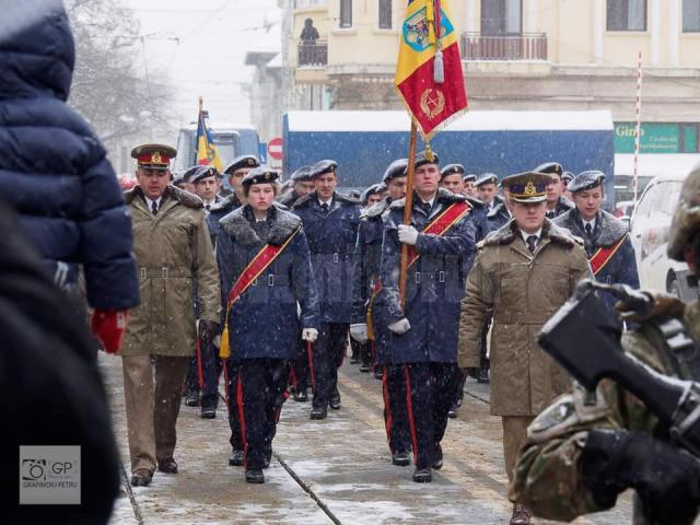 Elevi ai Colegiului Militar Câmpulung au defilat la Iași