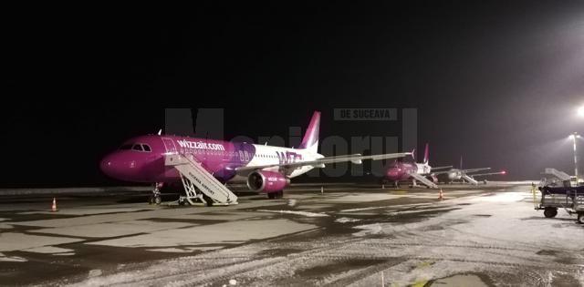 Cele trei avioane ale Wizz Air care au aterizat pe Aeroportul „Ştefan cel Mare” Suceava