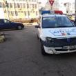 Maşina de poliţie implicată în tamponare