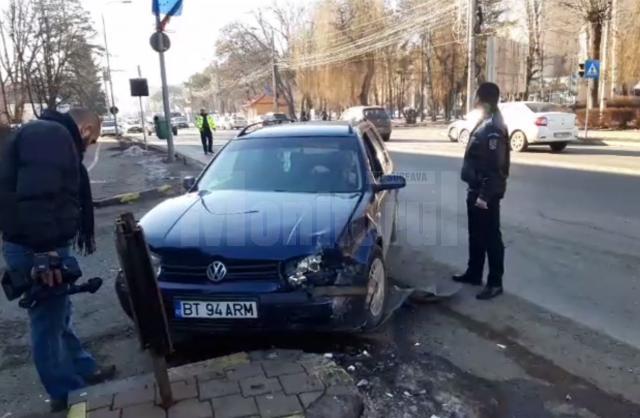 Intersecţia în care a avut loc tamponarea