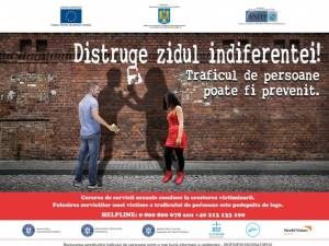 „Distruge zidul indiferenţei!”, campanie naţională de prevenire a traficului de persoane în scopul exploatării sexuale