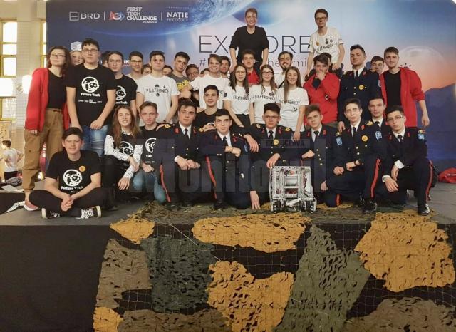 Robotul elevilor militari luptă la etapa naţională a Competiţiei „BRD FIRST Tech Challenge”