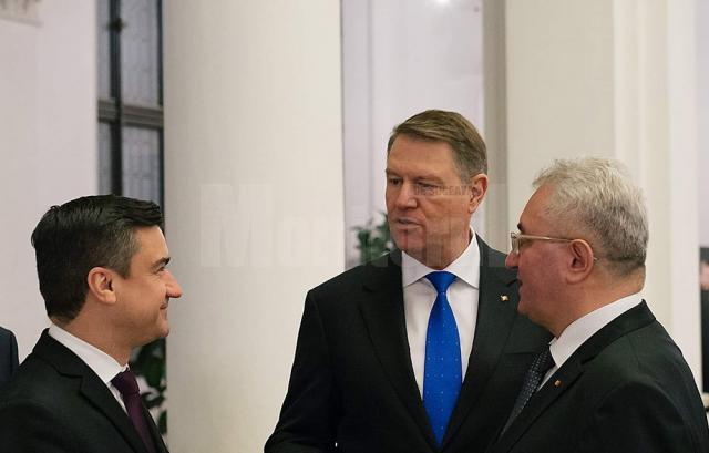 Primarul Sucevei și cel al Iașiului, alături de președintele României, Klaus Iohannis