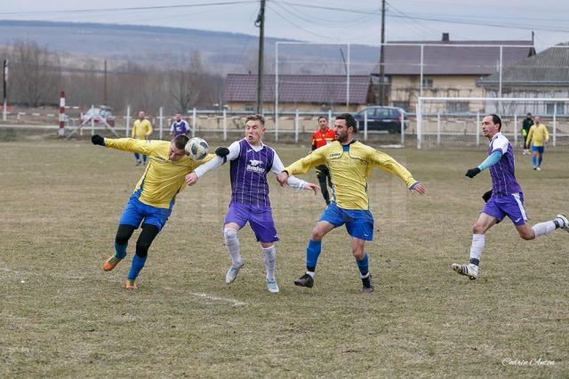 Şomuz Fălticeni a câştigat ultimul amical din intersezon, disputat la Preuteşti. Foto Codrin Anton