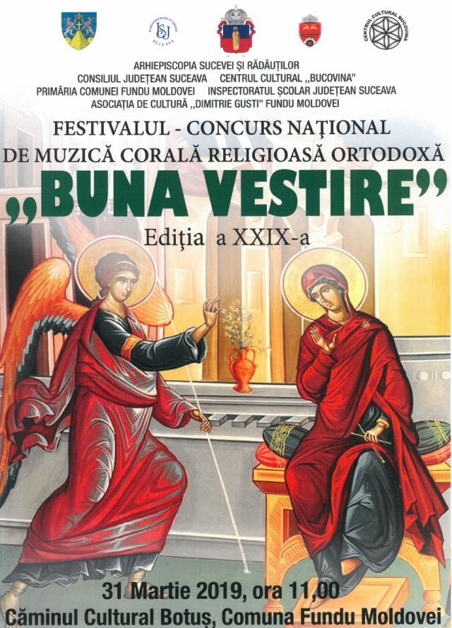 Festivalul-Concurs Naţional de Muzică Corală Religioasă Ortodoxă „Buna Vestire”