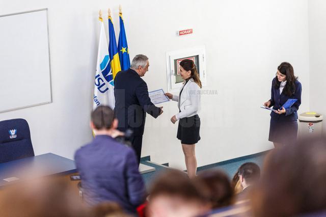 Andreea Carmen Bădăluță - Doctoranda anului la  Școala Doctorală de Științe Aplicate și Științe Inginerești (foto Digital Media Center)