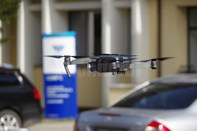 Demonstrații de zbor cu drone inteligente, în campusul Universității „Ștefan cel Mare”