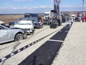 Primul metru de autostradă construit în judeţul Suceava