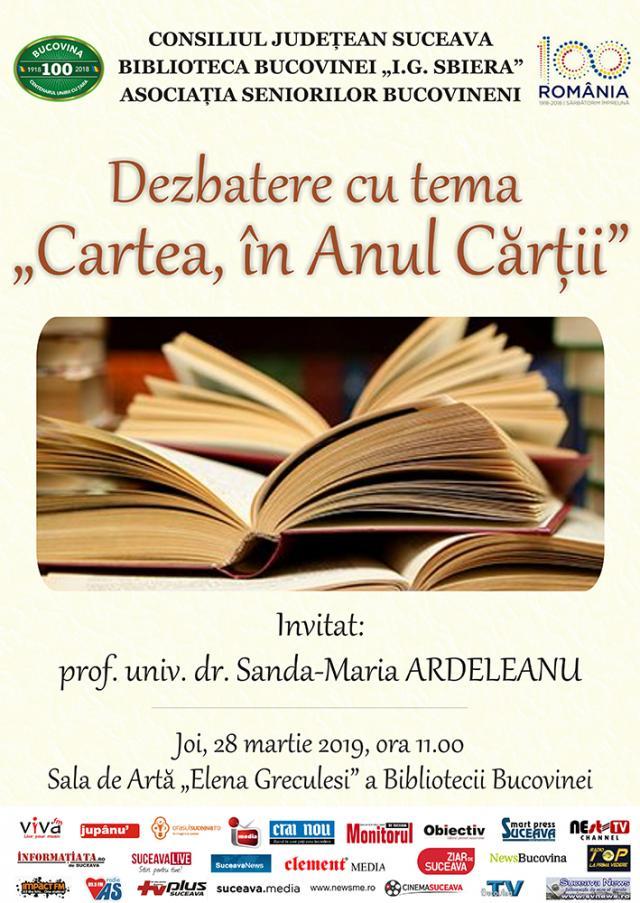 Dezbatere cu tema „Cartea, în Anul Cărții”, la Biblioteca Bucovinei