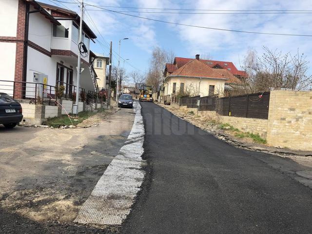 Strada Dragoș Vodă, din centrul Sucevei, refăcută în totalitate