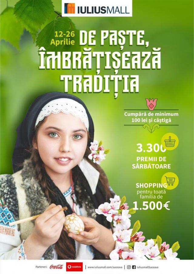 Sesiune de cumpărături de 1.500 de euro şi alte 3.300 de premii, la Iulius Mall Suceava