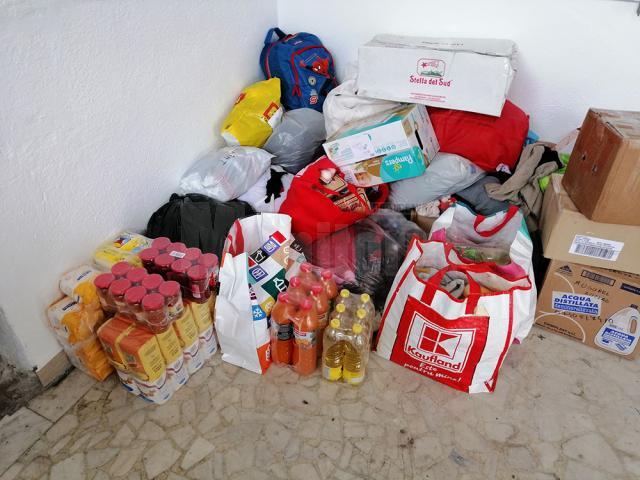Două tone de alimente s-au adunat duminică, la Fălticeni, pentru oamenii nevoiași