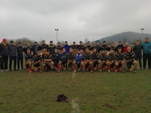 Echipa de rugby juniori sub 17 ani CSS Gura Humorului după victoria cu CT Dinicu Golescu Bucureşti