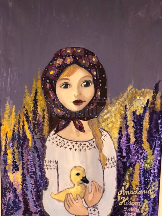 Artista Anastasia Hisem, în vârstă de 9 ani, premiată în cadrul Concursului Naţional „Carmen Sylva”