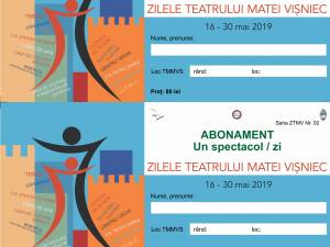 Abonamente pentru spectacolele din cadrul Festivalului Zilele Teatrului "Matei Vișniec”