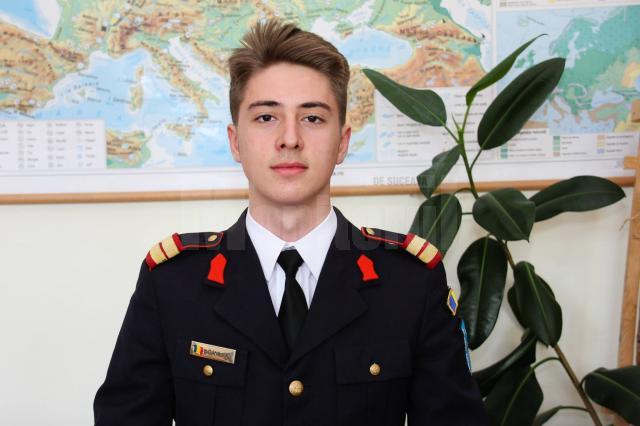 Bogdan Daniliuc, elev în clasa a XII-a, la Colegiul Național Militar Ștefan cel Mare