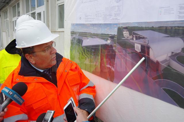 Gheorghe Flutur a dat startul lucrărilor la noul terminal al Aeroportului Suceava