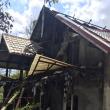 Casa distrusă de flăcări la Burdujeni