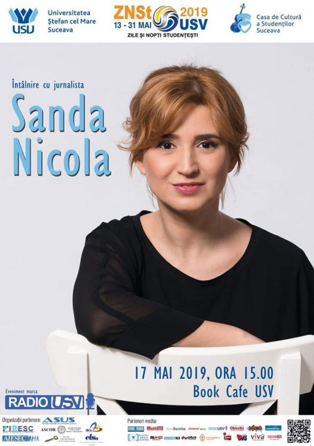 Întâlnire cu jurnalista Sanda Nicola, la Universitatea din Suceava