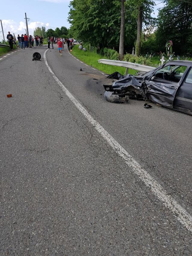 Patronul de la Rynox şi un alt sucevean, răniţi serios în urma unui accident cu două motociclete şi o maşină