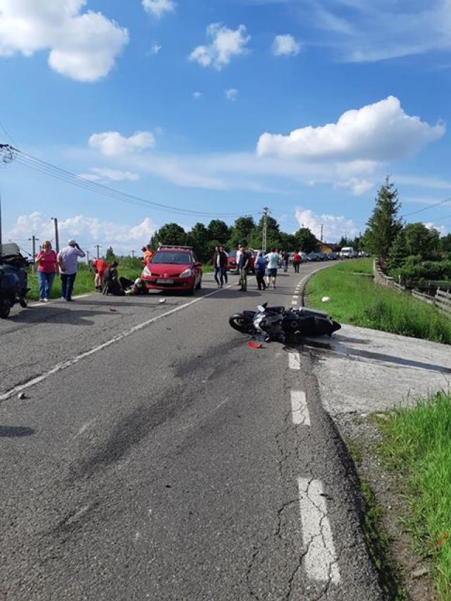 Motocicliștii și pasagera răniți în accidentul de la Vârfu Dealului, în continuare în stare gravă la Terapie Intensivă