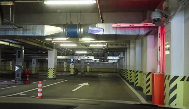 Sistem de acces cu bariere la parcările subterane din centrul Sucevei, de astăzi