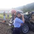 Un autoturism a fost lovit în plin de trenul Iași-Timișoara la Câmpulung Moldovenesc