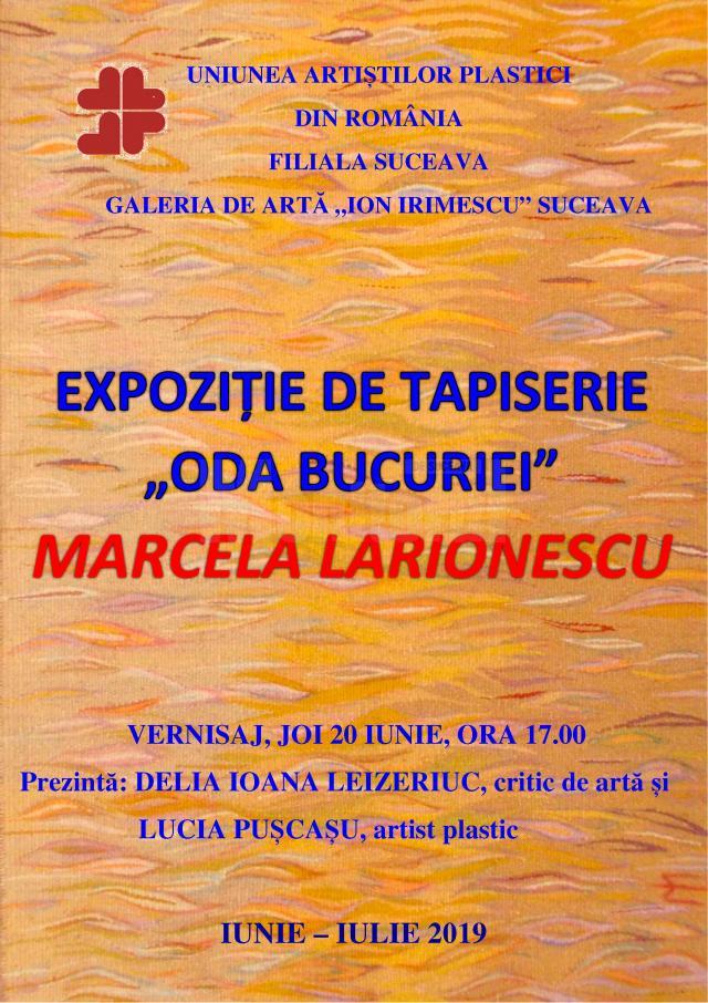 Expoziția de tapiserie „Oda Bucuriei” a artistei Marcela Larionescu
