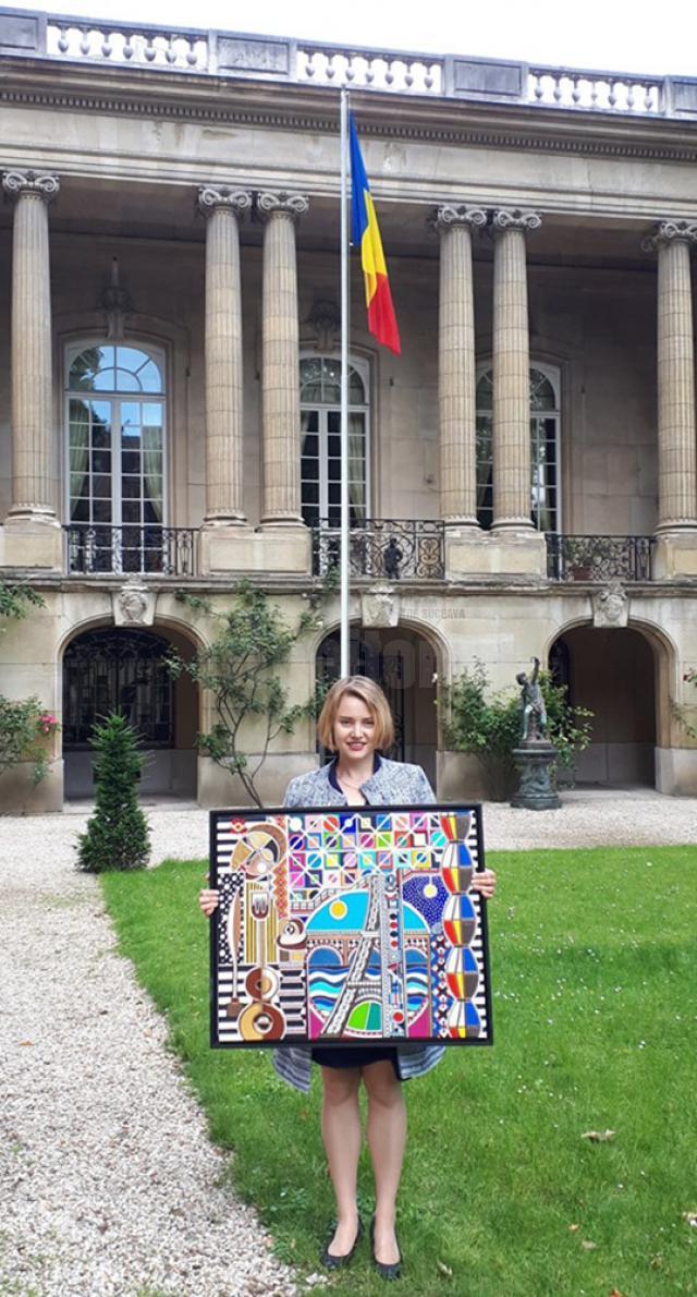 Mădălina Hostiuc, la Ambasada Romaniei la Paris